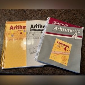 Arithmetic 4 Homeschool Workbook Set - Yellow and Gray